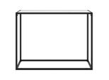 Tavolo Consolle Bianco 100X35X75 Cm In Vetro Temperato