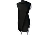 Fiolini Pashmina Sciarpa Stola Scialle Nero Per Donna - Elegante E Morbida, 80 X 200 Cm - Made In Italy