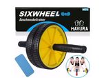 Rullo Addominale Sixwheel Trainer Per Muscoli Addominali Ab-Roller Incl. Tappetino Per Le Ginocchia