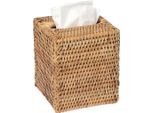 Scatola Per Fazzoletti Cosmetici / Scatola Per Fazzoletti In Rattan, Quadrata 13X13X15Cm, Fatta A Mano - Dispenser Per Fazzoletti E Fazzoletti Cosmetici