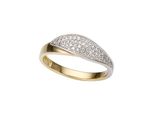 Fingerring Firetti "Schmuck Geschenk Gold 585 Damenring Goldring" Gr. 17, Gelb (WeißGoldfarben, Gelbgoldfarben, Weiß), Fingerringe, Damen, 17, 0,25 P2 = Erkennbare EinschlüSse, Diamanten Gelbgold 585 WeißGold 585, 6Mm, Diamanten, Gelbgold 585, WeißGold 585, Fingerring, Mit Brillanten