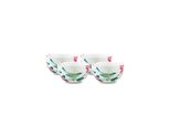 Tapas-Schale PIP STUDIO Blushing Birds, Schale im 4er Set, weiß, T:6,6cm Ø:12cm, Porzellan, Schüsseln, Snackschale, Dipschale, Servierschale, Ø 12 cm