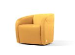 Sessel Egoitaliano "Charlottaas Clubsessel, Designsessel, Modern Und Zeitlos, Bequem", Gelb, B:73Cm H:73Cm T:76Cm, Leder »Bull« (Echtes Rindsleder). Geschliffenes, Pigmentiertes Und Behandeltes Rindsleder Mit Einer Dicke Von 1, 3-1, 5 Mm. Dieses Leder Zeigt Eine Ziemlich Weiche Hand Mit Einem Halb Undurchsichtigen Aussehen. Es Handelt Sich Um Ein GeschüTztes Leder. Eine Leichte Deckschicht SchüTzt
