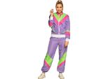 Tuta Da Ginnastica Anni '80 Viola - Costume Di Carnevale Da Donna Taglia: L