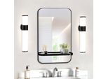 Zmh Lampada A Specchio Lampada Da Parete A Led Set Di 2 Lampade Da Bagno 6W Luce Bianca Neutra Colore 4000K Luce Laterale Specchio Parete Illuminazione Armadio Specchio Nero 35Cm