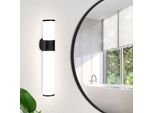 Zmh 6W Lampada Da Bagno Luce Bianca Neutra Colore 4000K Specchio Laterale Luce Da Parete Lampada Da Bagno Nera Illuminazione Del Mobile Dello Specchio 35Cm