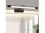 Zmh Lampada A Specchio Lampada Da Parete A Led Per Il Bagno 6W Luce Bianca Neutra Colore 4000K Lampada Da Parete A Morsetto Specchio Cromato Lampada Da Bagno Mobile Specchio 37Cm