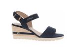 S.Oliver Sandalo Da Donna Con Zeppa Bast 5-28713-42, Misura:39 Eu, Colore:Blu
