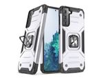 Wozinsky Anello Armatura Custodia Ibrida Corazzata + Supporto Magnetico Samsung Galaxy S22+ (S22 Plus) Argento