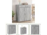 The Living Store Credenza Grigio Sonoma 80X42,5X93 Cm Materiale Legno