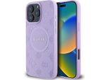Guess Guhmp16Xpsapsmeu Custodia Rigida Per Iphone 16 Pro Max6.9 Fioletowy/Purple Saffiano Peony Classic Logo Magsafe