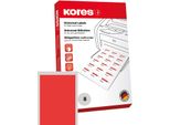 Etichette Universali Kores, 105,0 X 74,0 Mm, Senza Bordo, Rosso
