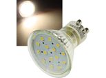 Chilitec Faretto Led GU10 H10 Smd 15 Led Smd 3000K, 50Lm, 120°, 230V/0,8W, Bianco Caldo