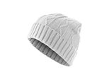 Cappello Invernale Da Uomo Urban Classics Beanie Cable Flap Bianco - Uni