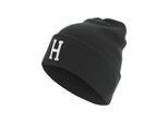 Mstrds Beanie Cuffia A Lettere In Maglia Nera
