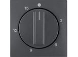 Berker 16321606 Piastra Centrale Con Manopola Di Comando Per Timer Meccanico Antracite, Opaco Ber