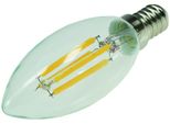 Chilitec Led Candela E14 Filamento K4 3000K, 360Lm, 230V/4W, Bianco Caldo