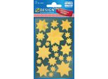 Adesivo Natalizio Avery Zweckform Zdesign "Stelle"", Oro"