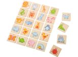 Eduplay 110269 Gioco Di Piazzamento, Cartelli Di Identificazione Degli Animali, Legno, 3,5 X 3,5 Cm, Multicolore, 24 Pezzi (1 Set)