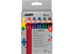 Lamy 1222002 Matite Colorate 3 In 1 Lamy 3Plus, Confezione Da 6 Pezzi