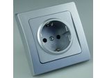 Presa Di Corrente Chilitec Delphi Con Contatto Di Terra 250V Ac / 16A, Con Cornice, Da Incasso, Argento