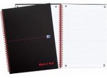 Blocco Universitario Oxford Black N' Red, Din A5, Foderato, Cartoncino