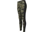 DáMské Leginy Urban Classics Ladies Camo Stripe Leggings Woodcamo/Blk - L