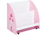Libreria Roba "Principessa"" Con Rotelle H60 X L60 X P40 Cm, Rosa"