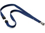 Durable Cordoncino In Tessuto Soft Colour 15 Con Moschettone In Metallo, 10 Pezzi, Blu Scuro, 812728