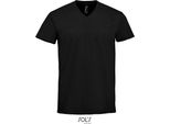 Sols 02940 | Maglietta Da Uomo Imperial Con Scollo A V - 190 Jersey - Colore: Nero Profondo - Taglia: L