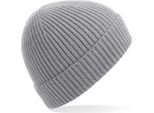 Beechfield B380 | Engineered Knit Ribbed Beanie - Farbe: Grigio Chiaro - GrößE: Taglia Unica