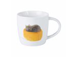 Maxwell & Williams Becher Feline Friends - Perfect Fit Cat, Katzenbecher, Tasse, Porzellan, 400 Ml, DX1219