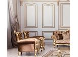 Poltrona Ad Ala Poltrona Barocca Design Imbottitura Divano Divano Chesterfield Sedile Tessile Nuovo