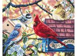 Set Per Punto Croce Letistitch "Uccello Di Primavera"", Schema Contato, 26X33Cm"