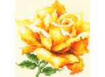 Magic Needle Zweigart Edition Kit Punto Croce "Yellow Rose"", Contato, Fai Da Te, 11X11Cm"