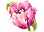Magic Needle Zweigart Edition Kit Punto Croce "Pink Tulip"", Contato, Fai Da Te, 11X11Cm"