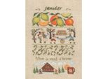 Le Bonheur Des Dames Kit Punto Croce Contato "Gennaio"", 18X28Cm, Fai Da Te"