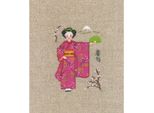 Le Bonheur Des Dames Kit Punto Croce Contato "Pink Kimono"", 9.5X13.5Cm, Fai Da Te"