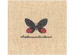 Le Bonheur Des Dames Petit Point Kit Punto Croce "Miniatura Farfalla Nera E Rossa"", Contato, 6X4Cm"