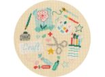 Modello Fuori Produzione Set Per Punto Croce Bothy Threads "Craft"", Schema Contato, XJH7P, Diam. 17,5 Cm"