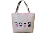 Borsa Le Bonheur Des Dames Contato Kit Punto Croce "Kokeshi Bag"", 31X33X8Cm"
