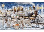 Luca-S Kit Per Ricamo A Punto Croce "Babbo Natale Express White"", Schema Contato, 54X35Cm"