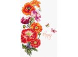 Kit Per Ricamo A Punto Croce Letistitch "Papavero"", Schema Contato, 35X22Cm"