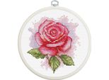 Luca-S Kit Per Ricamo A Punto Croce Con Cerchio "Rose Aroma"", Schema Contato, 9X9,5 Cm"