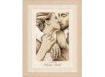Kit Punto Croce Contato Vervaco "Loving Kiss"", 15X24Cm"