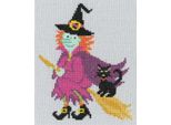 Kit Per Ricamo A Punto Croce Bothy Threads "Scary - Witch"", Schema Per Il Conteggio, JUMP5, 13X16Cm"