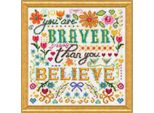 Confezione Da Ricamo A Punto Croce Design Works "Courageous"", Schema Contato, 25X25Cm"