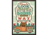 Kit Punto Croce Contato Design Works "Don't Look Back"", 20X30Cm"