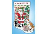 Kit Per Ricamo A Punto Croce Design Works "Calza Di Natale A Sorpresa"", Schema Contato, 43X30Cm"