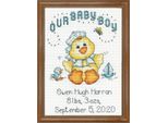 Kit Punto Croce Contato Design Works "Baby Chick Boy"", 13X18 Cm"